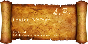 Lositz Péter névjegykártya